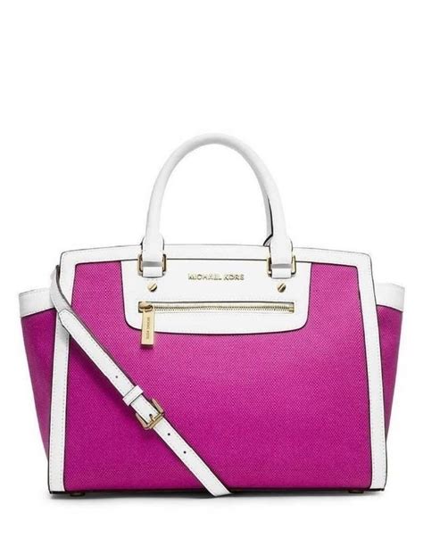 michael kors selma large fuchsia|MICHAEL Michael Kors Women's Selma Large Satchel, Fuschia.